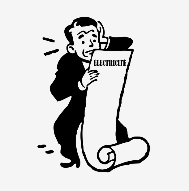 Un hombre sostiene su cabeza y mira su factura de electricidad.