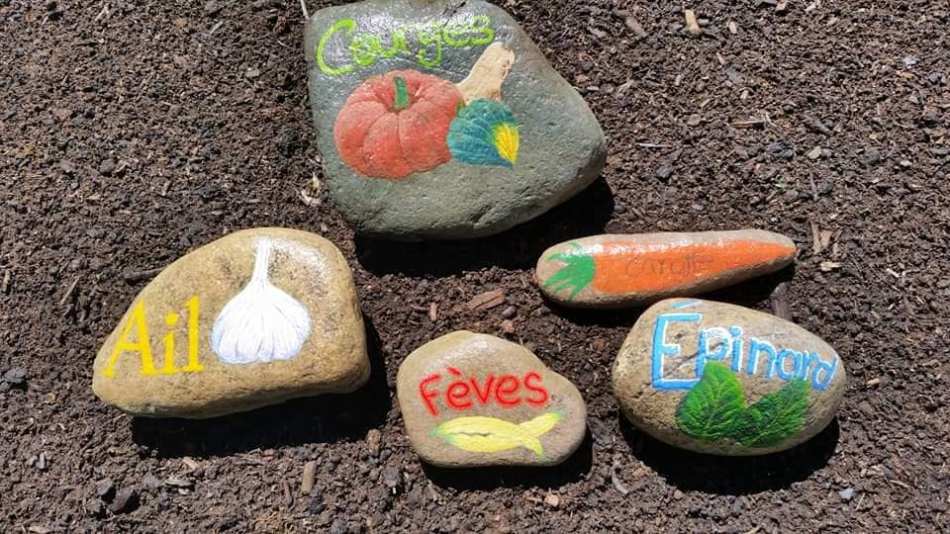 Piedra con dibujo vegetal